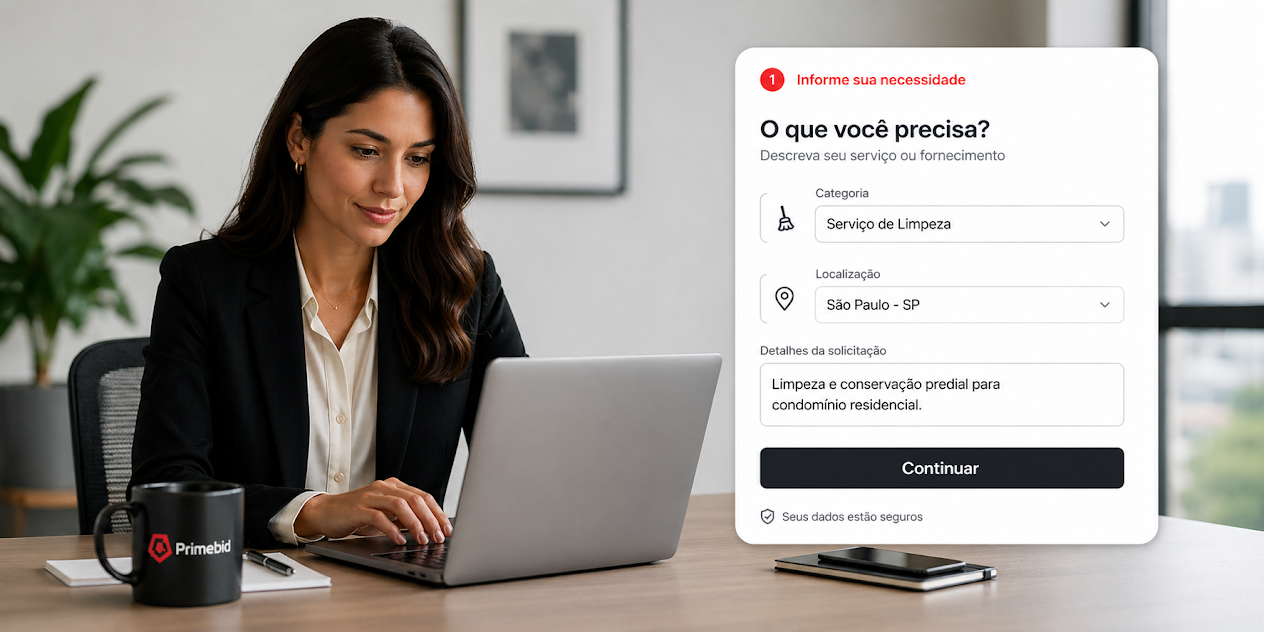 Comprador informando a necessidade da cotação