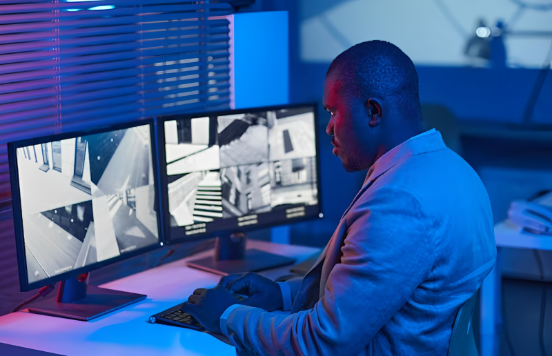 porteiro-monitorando-portaria-remota